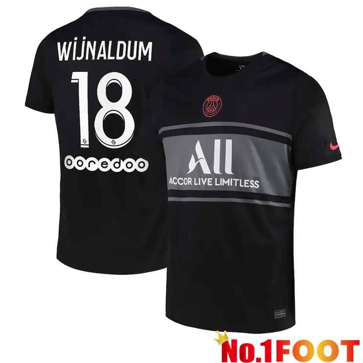 Paris Saint Germain (WIJNALDUM 18) Third Jersey Black 2021/2022