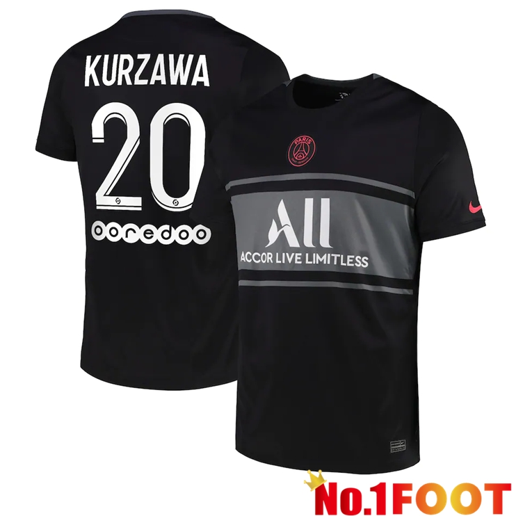 Paris Saint Germain (Kurzawa 20) Third Jersey Black 2021/2022