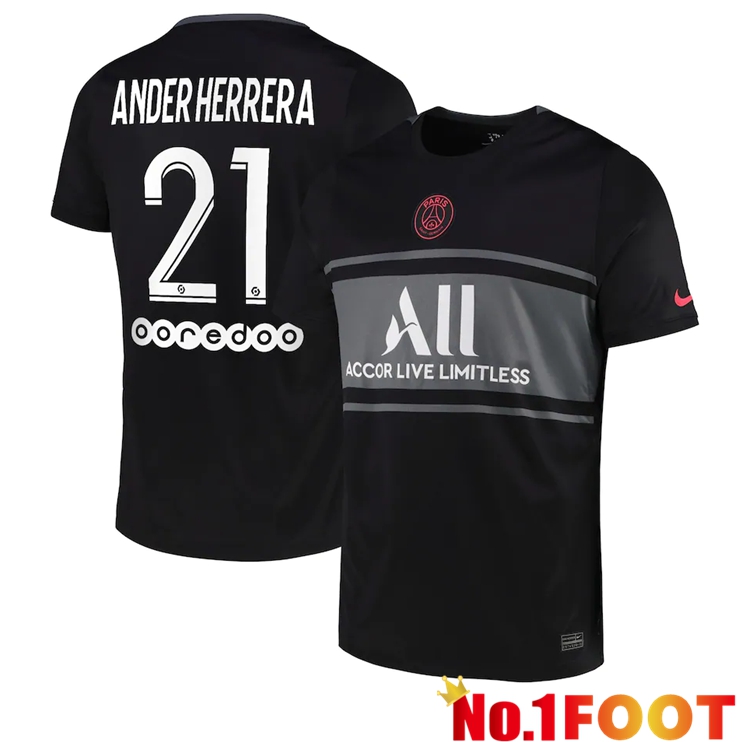 Paris Saint Germain (Ander Herrera 21) Third Jersey Black 2021/2022