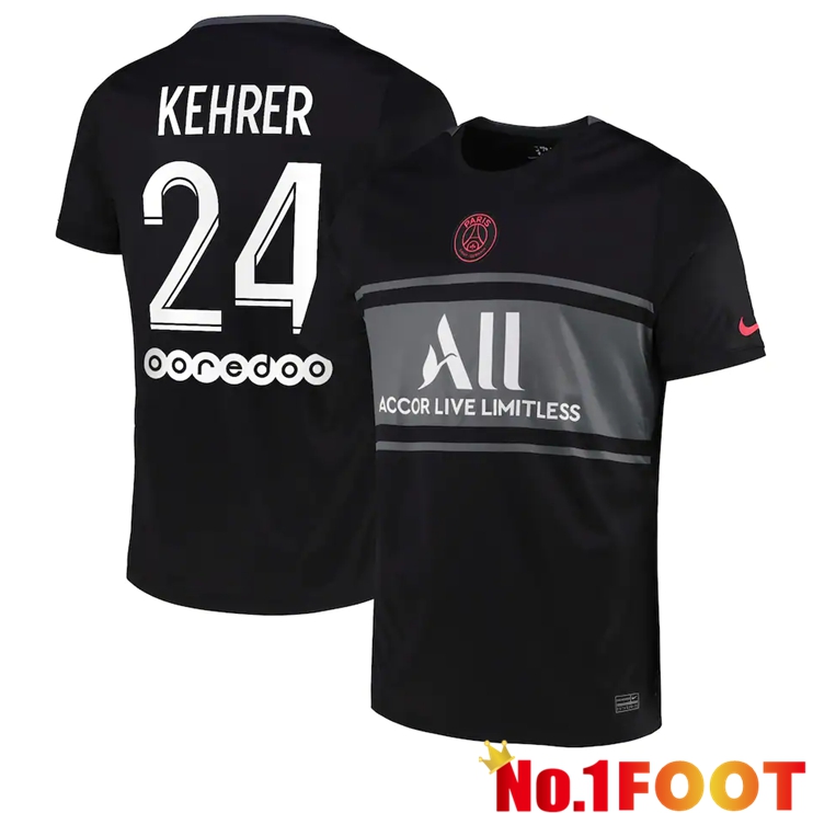 Paris Saint Germain (Kehrer 24) Third Jersey Black 2021/2022