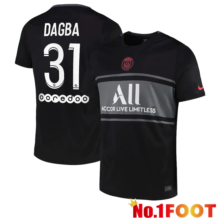 Paris Saint Germain (Dagba 31) Third Jersey Black 2021/2022