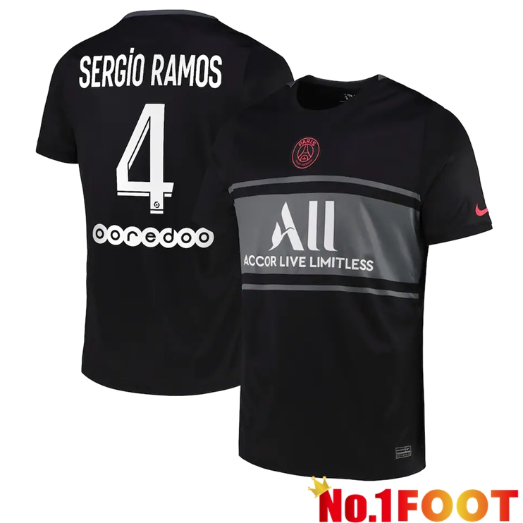 Paris Saint Germain (SERGIO RAMOS 4) Third Jersey Black 2021/2022