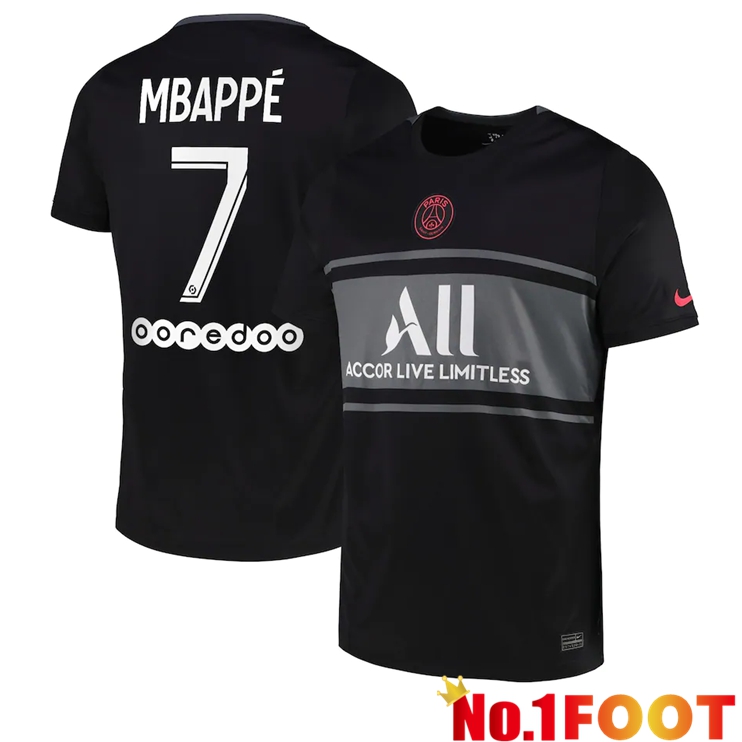 Paris Saint Germain (MBAPPE 7) Third Jersey Black 2021/2022