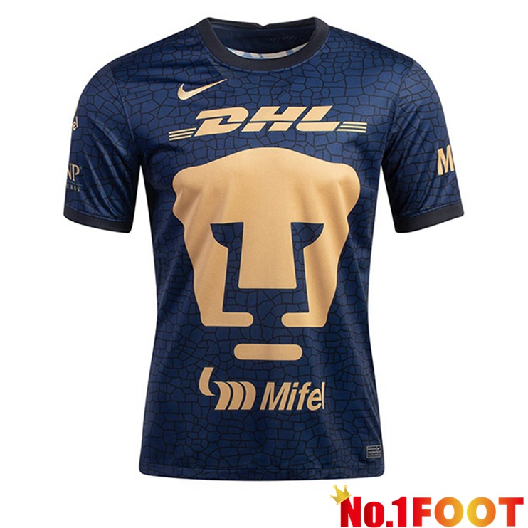 Pumas UNAM Away Jersey Blue 2021/22 - Click Image to Close