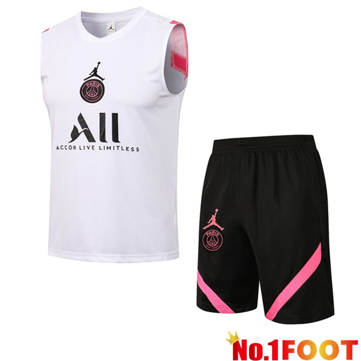 Paris PSG Football Vest + Shorts White 2021/2022