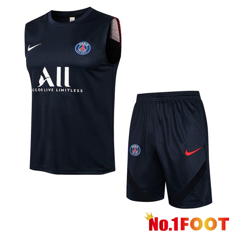 Paris PSG Football Vest + Shorts Blue Royal 2021/2022