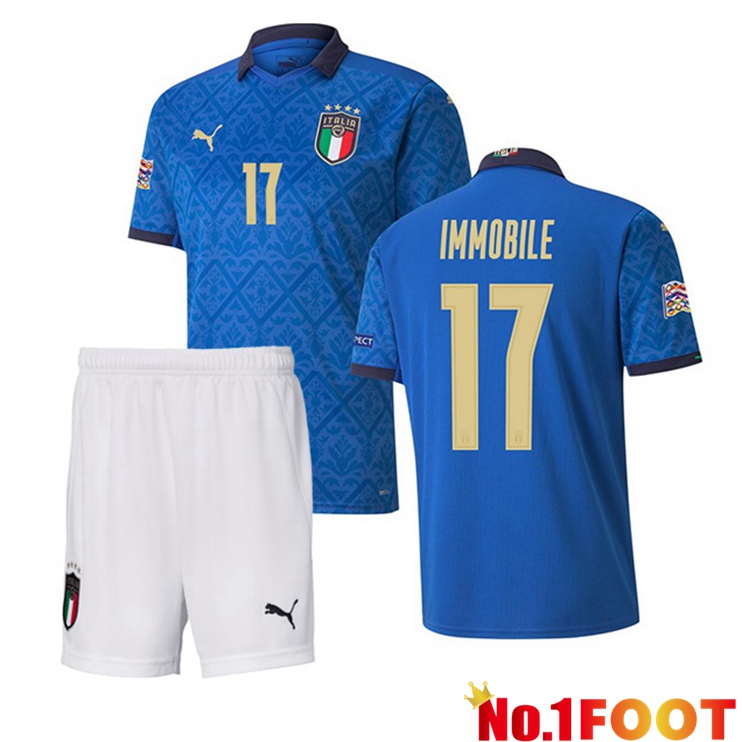 Italy (IMMOBILE 17) Kids Home Jersey 2020/2021