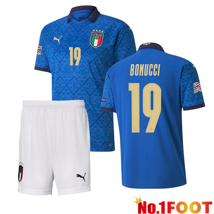 Italy (BONUCCI 19) Kids Home Jersey 2020/2021