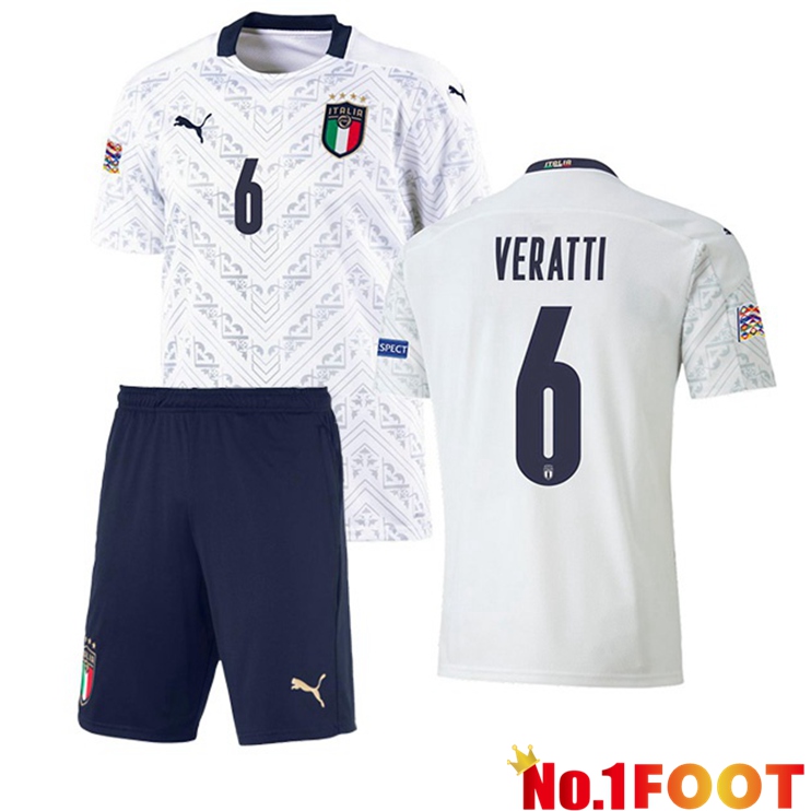 Italy (VERATTI 6) Kids Away Jersey 2020/2021