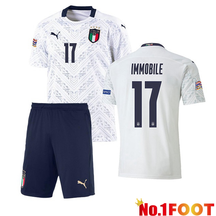 Italy (IMMOBILE 17) Kids Away Jersey 2020/2021