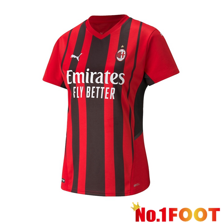 AC Milan Womens Home Jersey Red/Black 2021/2022