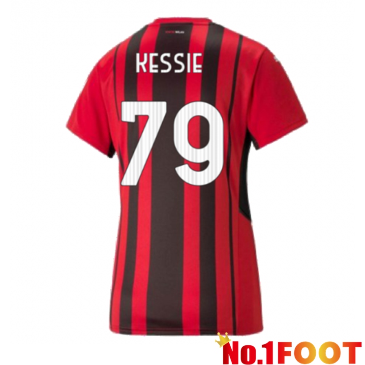 AC Milan（KESSIE 79）Womens Home Jersey Red/Black 2021/2022