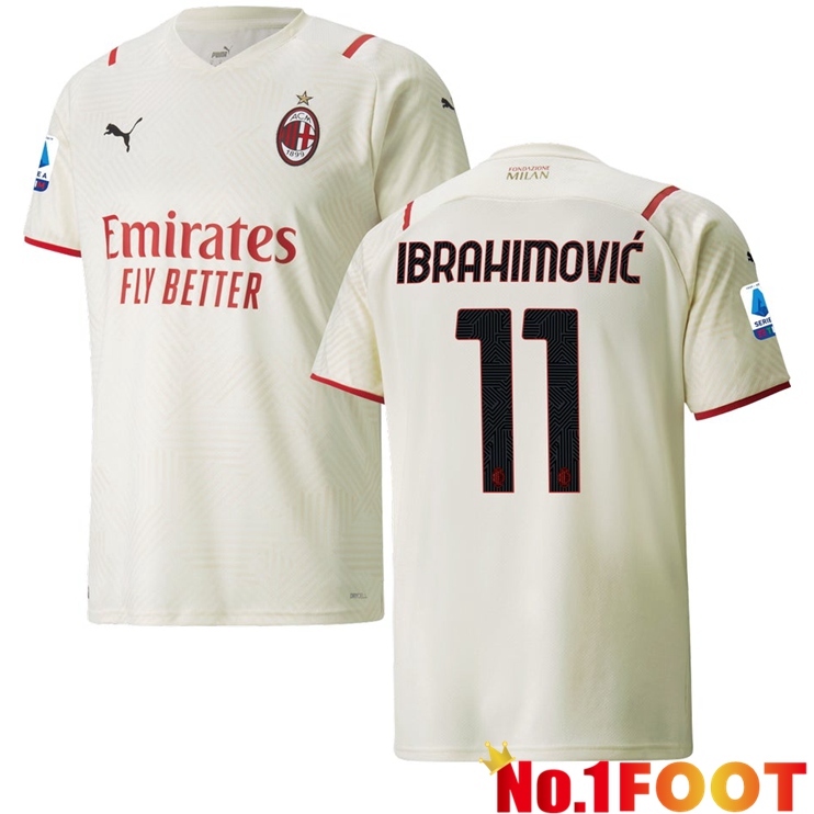 AC Milan（IBRAHIMOVIC 11）Away Jersey Beige 2021/2022