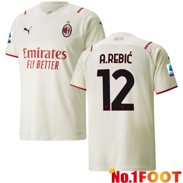 AC Milan（A.REBIC 12）Away Jersey Beige 2021/2022