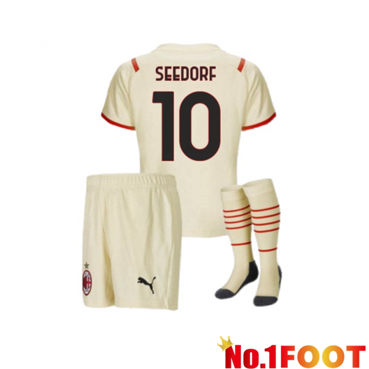 AC Milan（BRAHIM 10）Kids Away Jersey Beige 2021/2022