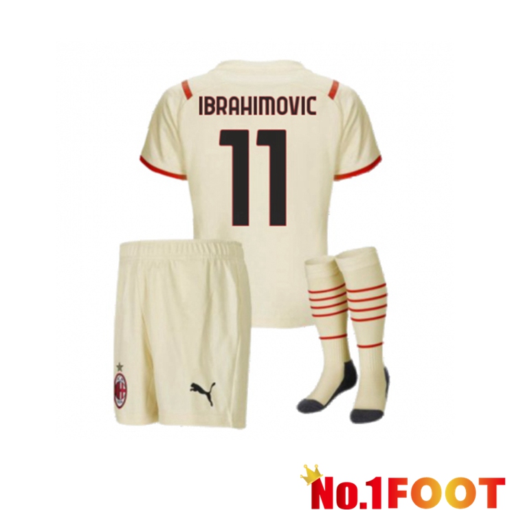 AC Milan（IBRAHIMOVIC 11）Kids Away Jersey Beige 2021/2022