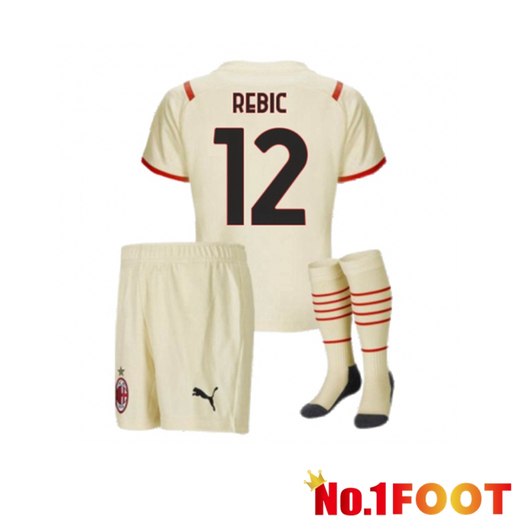 AC Milan（A.REBIC 12）Kids Away Jersey Beige 2021/2022