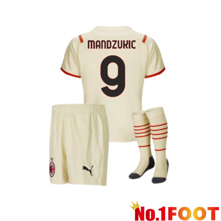 AC Milan（GIROUD 9）Kids Away Jersey Beige 2021/2022