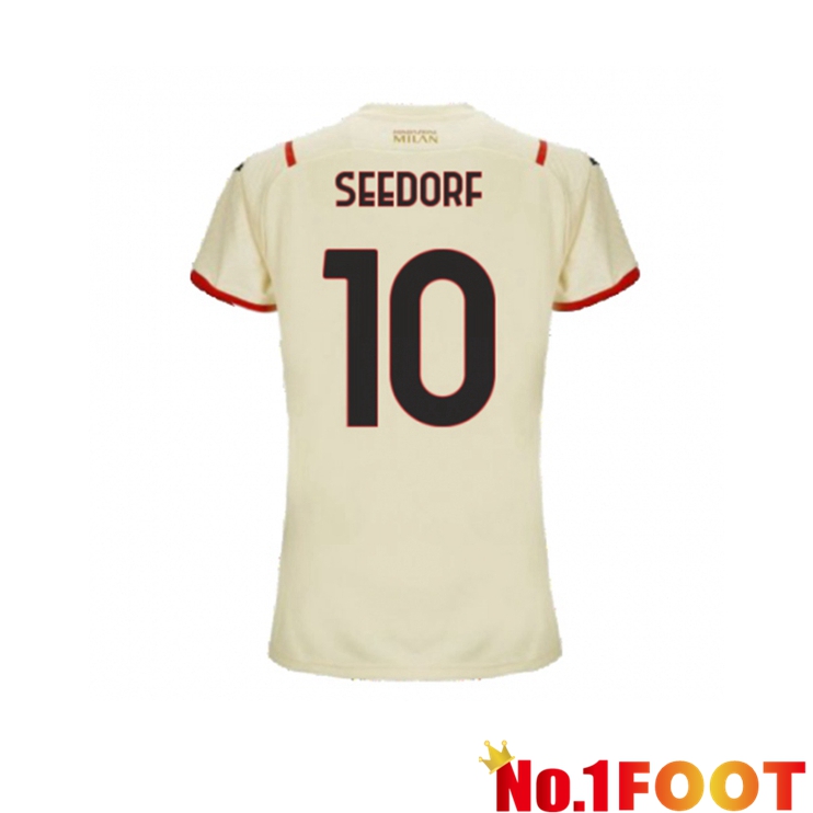 AC Milan（BRAHIM 10）Womens Away Jersey Beige 2021/2022