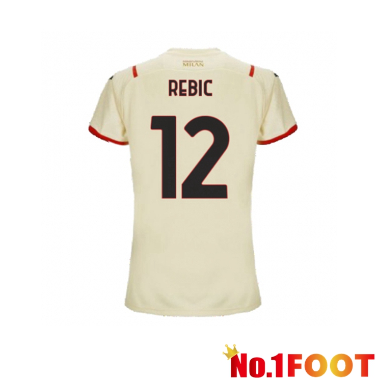 AC Milan（A.REBIC 12）Womens Away Jersey Beige 2021/2022