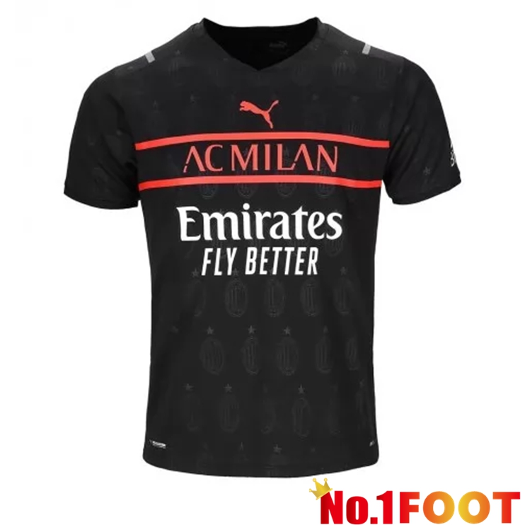 AC Milan Third Jersey Black 2021/2022 - Click Image to Close