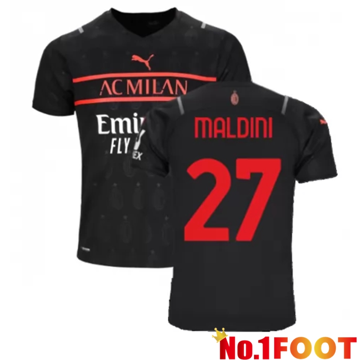 AC Milan（MALDINI 27）Third Jersey Black 2021/2022