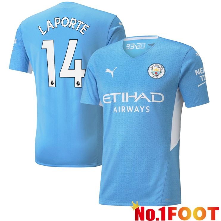 Manchester City (Laporte 14) Home Jersey Light Blue 2021/2022