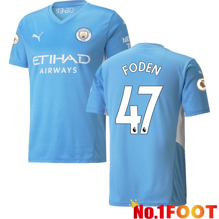 Manchester City (FODEN 47) Home Jersey Light Blue 2021/2022