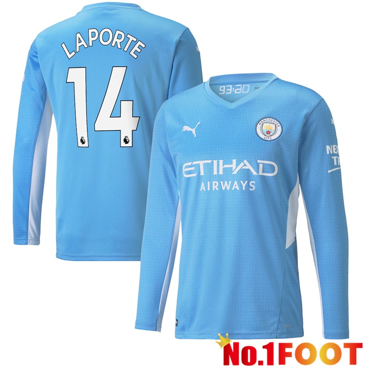 Manchester City (Laporte 14) Home Jersey Long sleeve 2021/2022