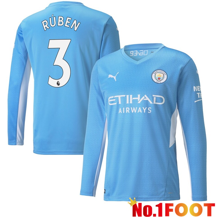 Manchester City (RUBEN 3) Home Jersey Long sleeve 2021/2022