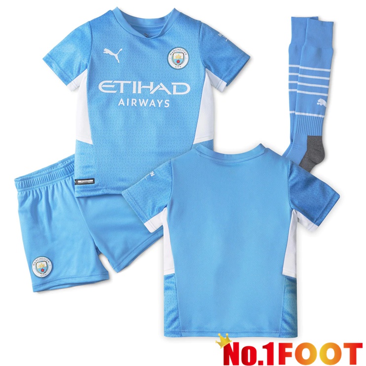 Manchester City Kids Home Jersey Light Blue 2021/2022