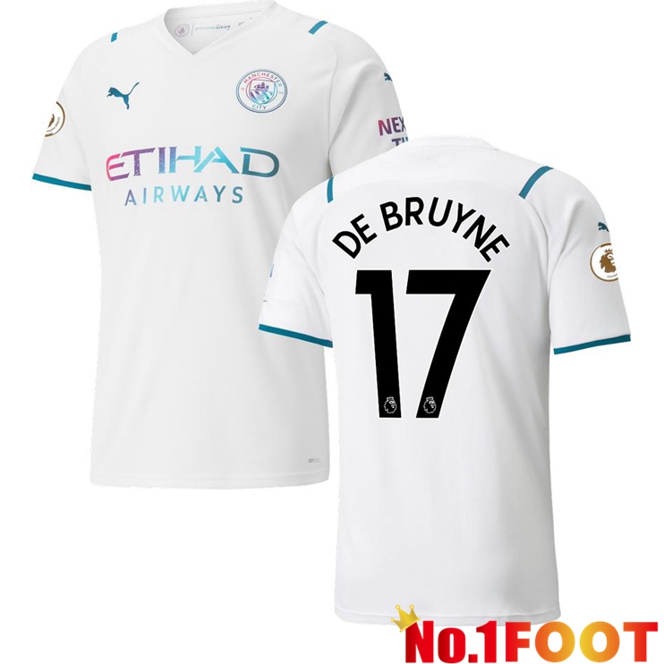 Manchester City (DE BRUYNE 17) Away Jersey White 2021/2022