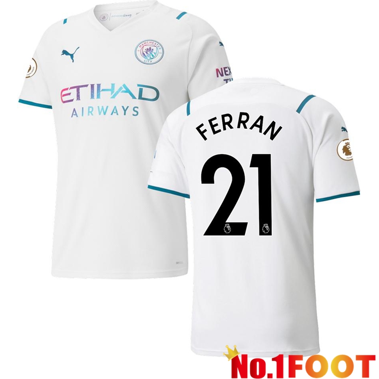 Manchester City (FERRAN 21) Away Jersey White 2021/2022