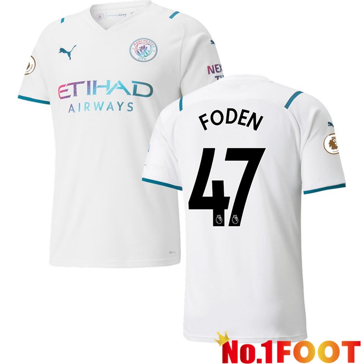 Manchester City (FODEN 47) Away Jersey White 2021/2022