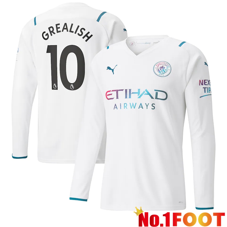 Manchester City (GREALISH 10) Away Jersey Long sleeve 2021/2022