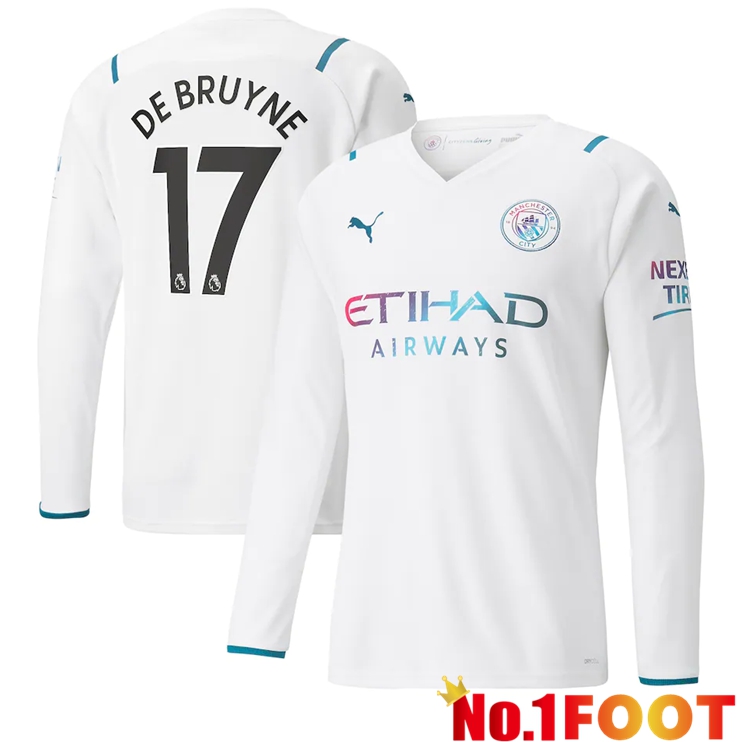 Manchester City (DE BRUYNE 17) Away Jersey Long sleeve 2021/2022