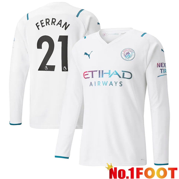 Manchester City (FERRAN 21) Away Jersey Long sleeve 2021/2022