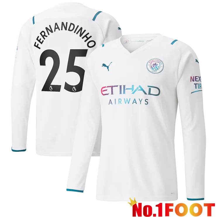 Manchester City (FERNANDINHO 25) Away Jersey Long sleeve 2021/2022