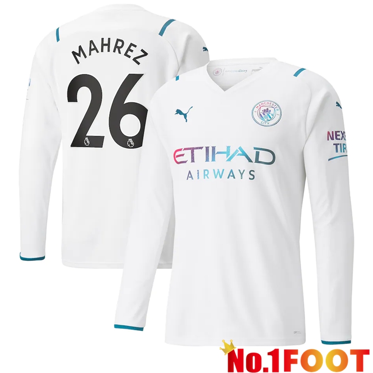 Manchester City (MAHREZ 26) Away Jersey Long sleeve 2021/2022