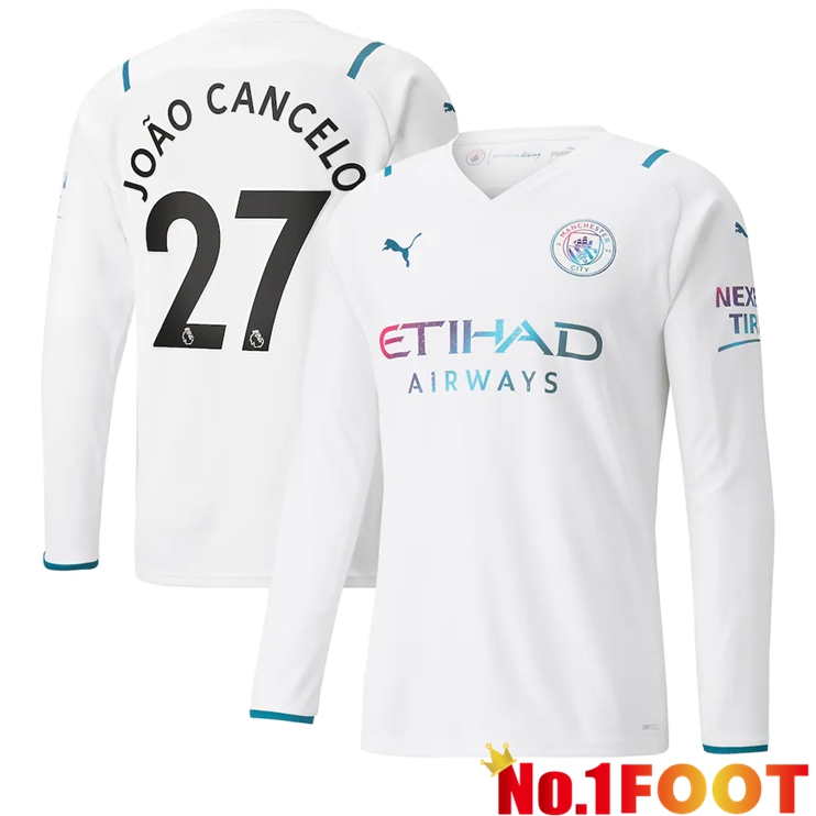 Manchester City (João Cancelo 27) Away Jersey Long sleeve 2021/2022