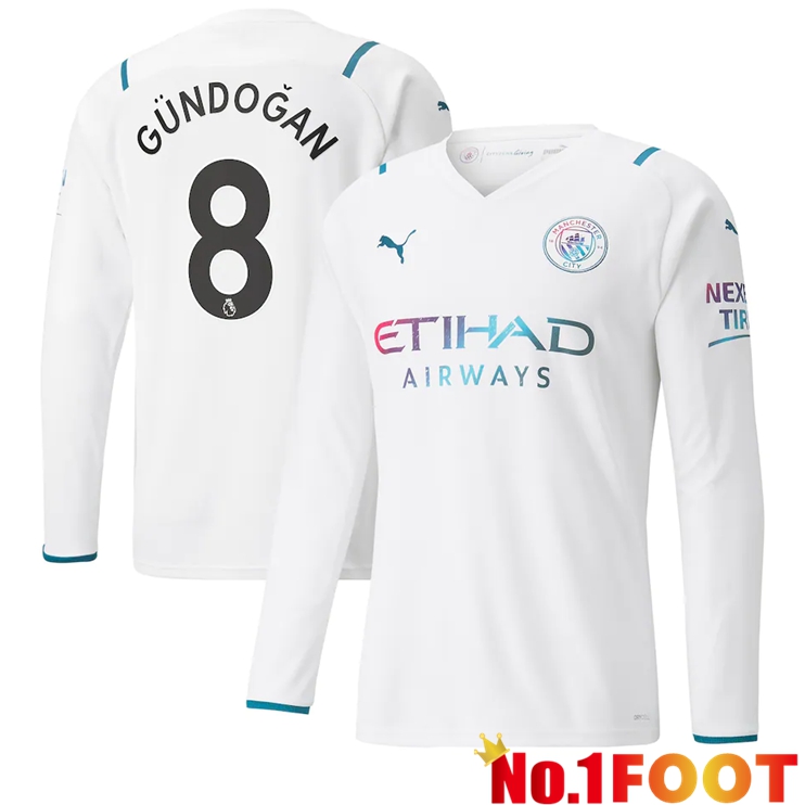 Manchester City (GÜNDOĞAN 8) Away Jersey Long sleeve 2021/2022