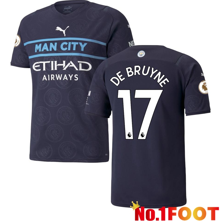 Manchester City (DE BRUYNE 17) Third Jersey Black 2021/2022