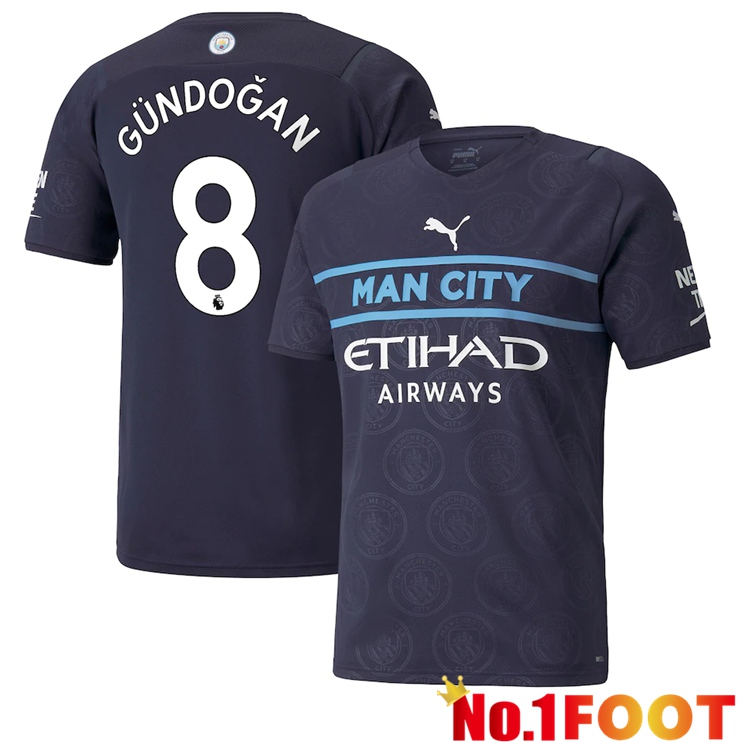 Manchester City (GÜNDOĞAN 8) Third Jersey Black 2021/2022