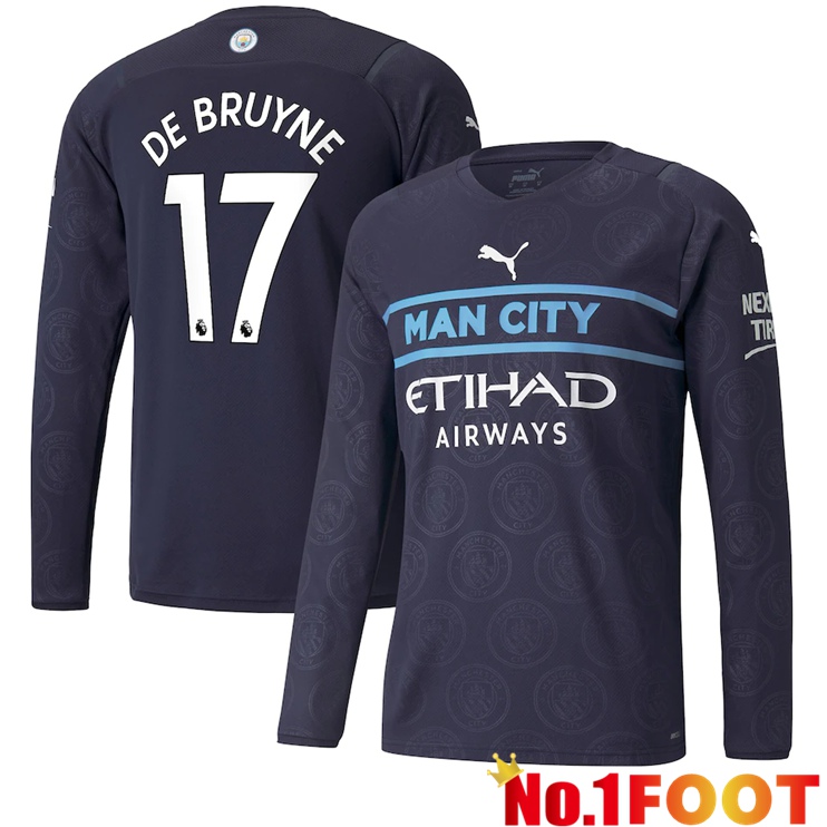 Manchester City (DE BRUYNE 17) Third Jersey Long sleeve 2021/2022