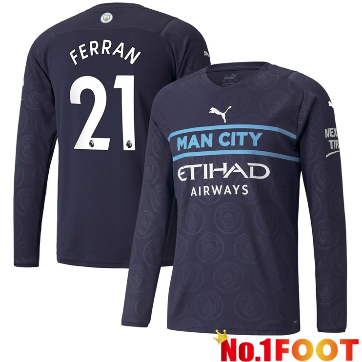 Manchester City (FERRAN 21) Third Jersey Long sleeve 2021/2022