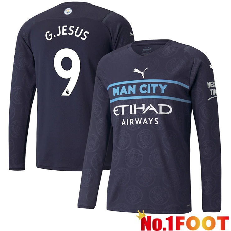 Manchester City (G.JESUS 9) Third Jersey Long sleeve 2021/2022