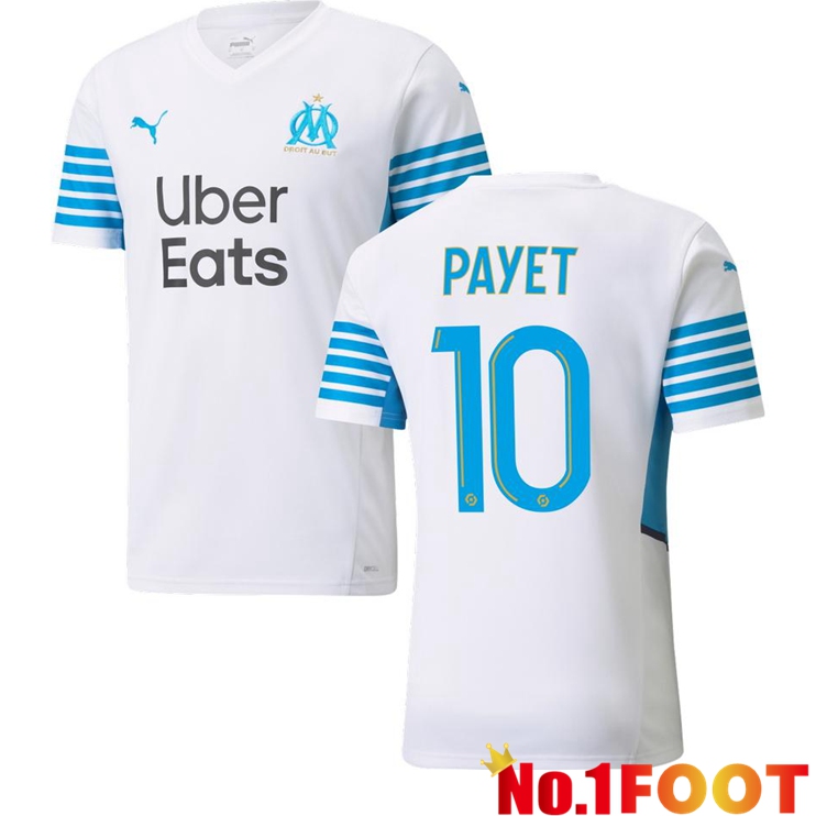 Olympique Marseille (PAYET 10) Home Jersey White/Blue 2021/2022