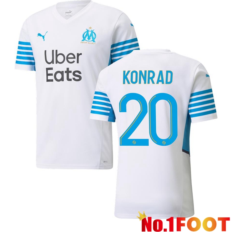 Olympique Marseille (KONRAD 20) Home Jersey White/Blue 2021/2022