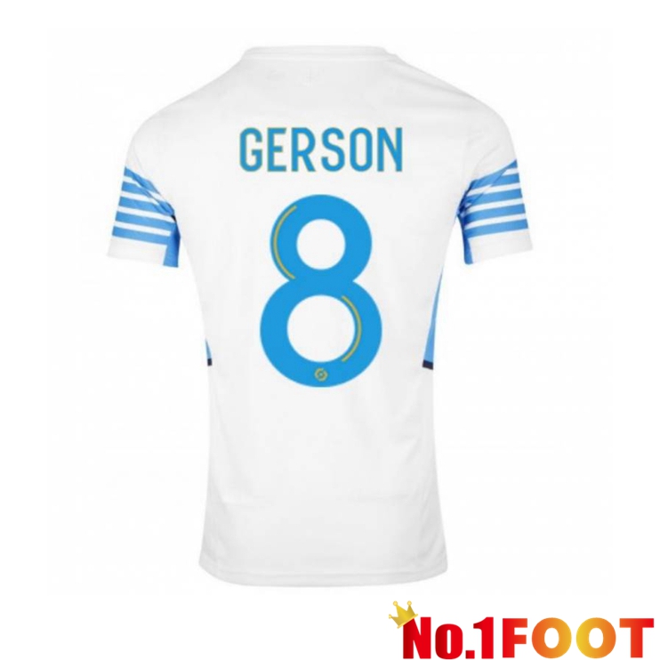 Olympique Marseille (GERSON 8) Home Jersey White/Blue 2021/2022