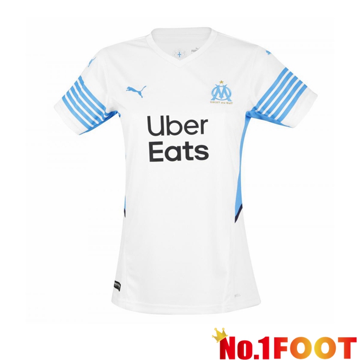 Olympique Marseille Womens Home Jersey White/Blue 2021/2022